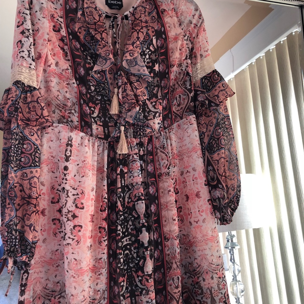 Bebe Folkloric Ruffle Dress - Picture 3 of 4